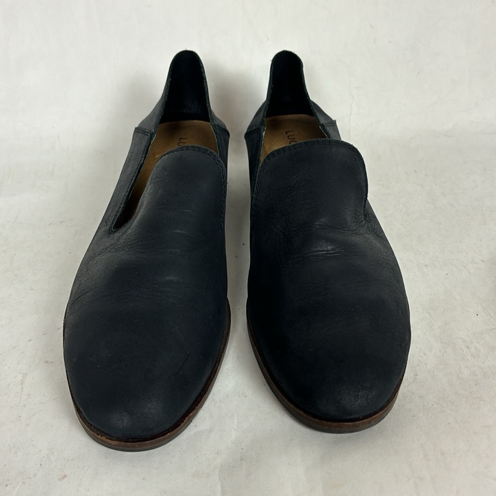 Lucky Brand Womens Cahill Flats Loafers Slip On Black Leather - Picture 4 of 15